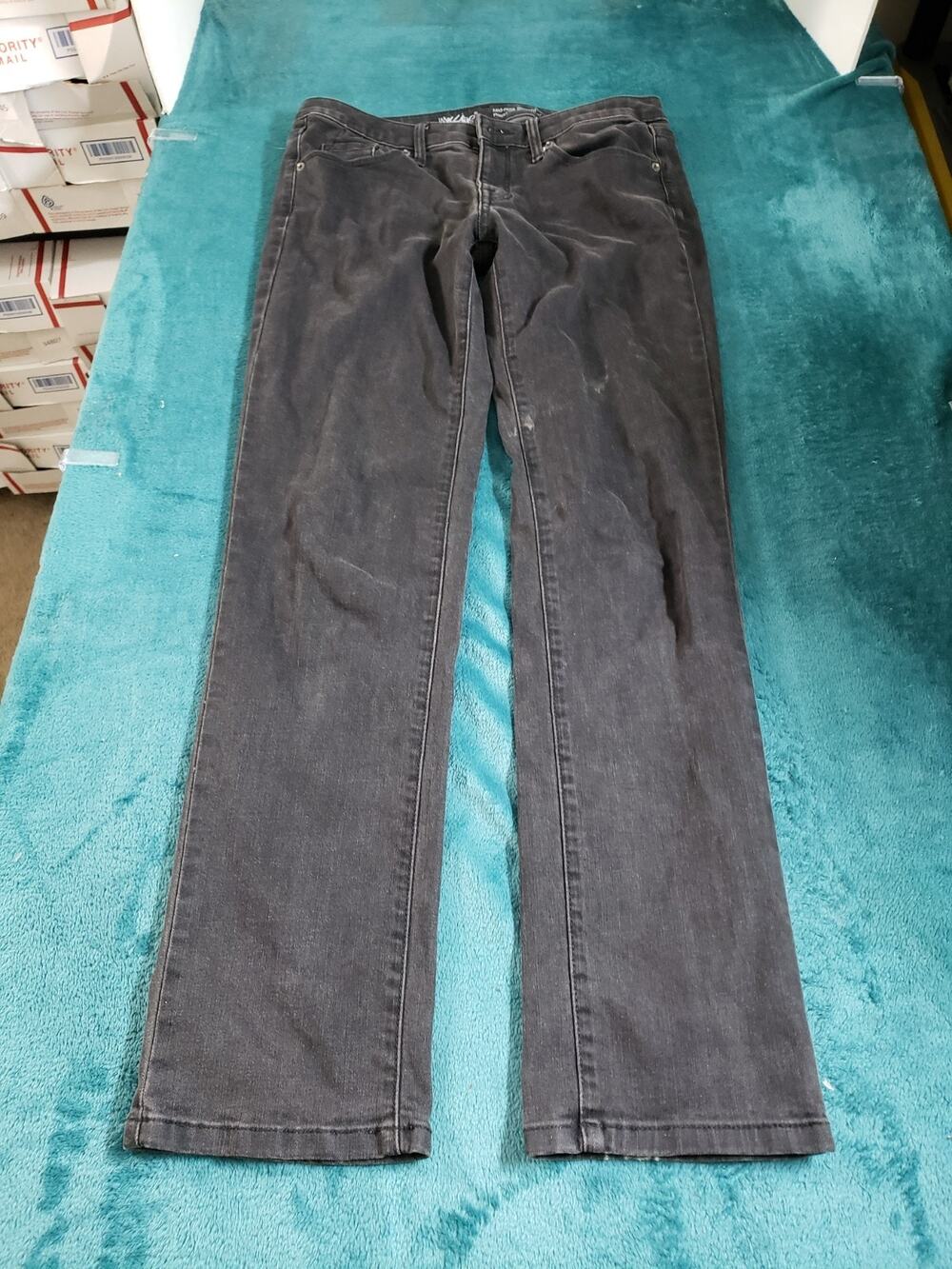 Mossimo Jeans Size 4 Women Black Denim Stretch Pants Mid Rise Skinny